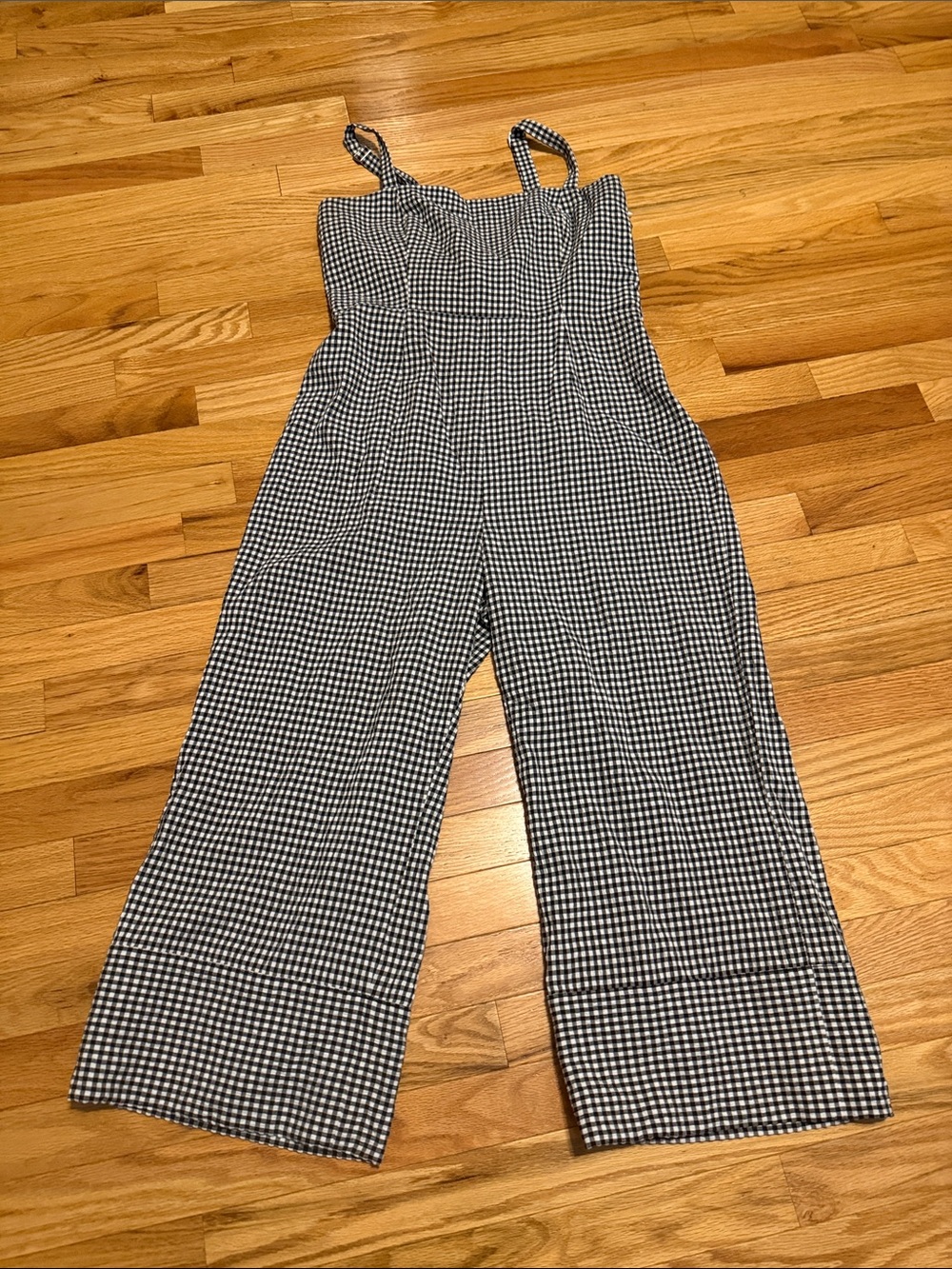 Gianni Bini Black & White Gingham Jumpsuit